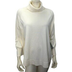 MULTIPLES $69 TURTLE NECK OPEN‎ SIDE SWEATER PET LG  NWT